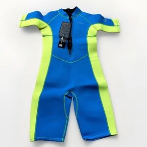 Hevto Kids Wetsuit Youth Size 13 Shorty 2mm Neoprene Front Zip Short Sleeve NEW
